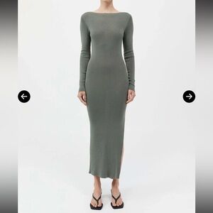 St. Agni Cut Out Maxi Dress in Balsam Green size XS